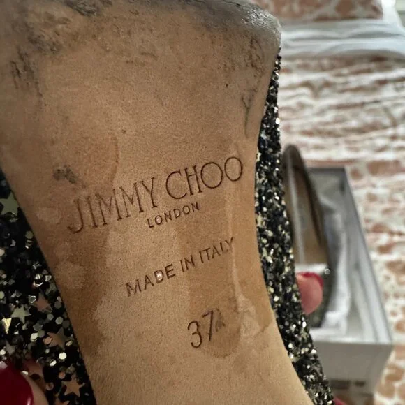 EUC Jimmy Choo Romy 100 Glitter Pumps - Picture 8 of 8
